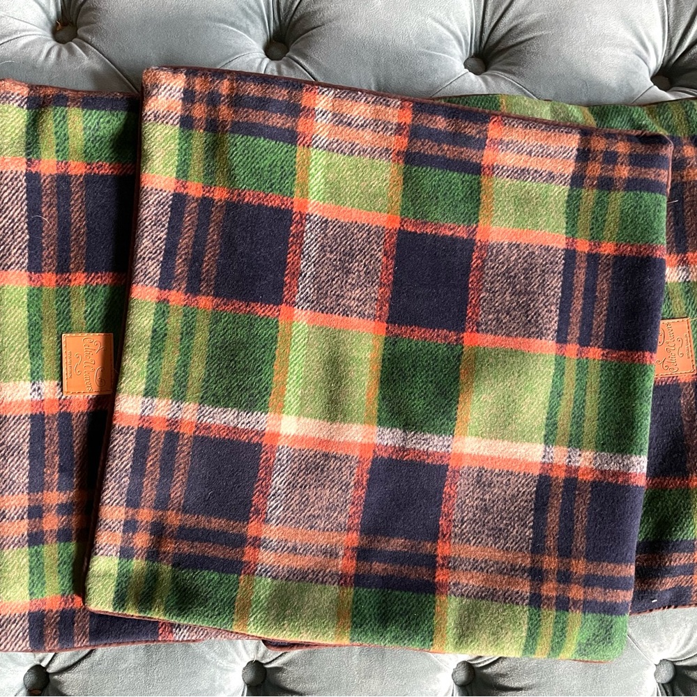 3 plaid pillow covers made in Ireland Gallen Celtic Weavers covers only 16x16 - Picture 5 of 5